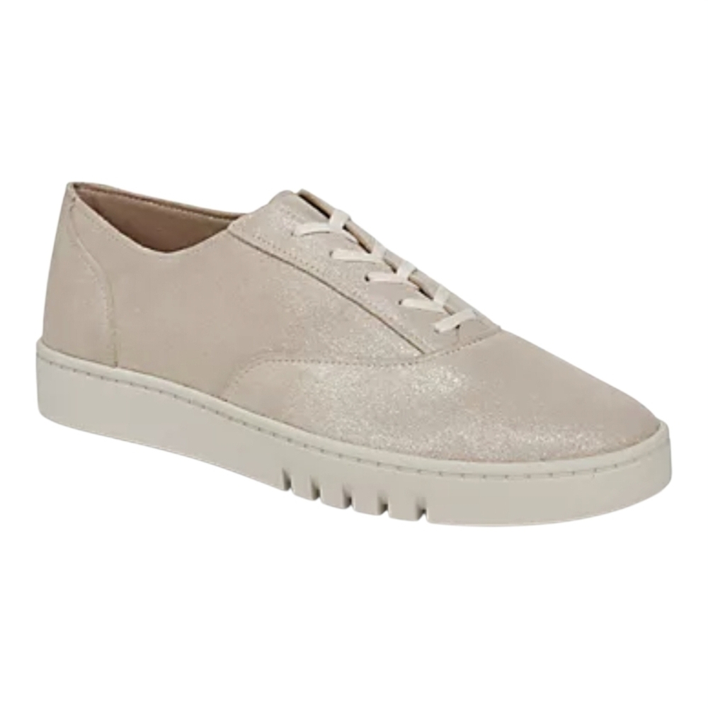 Vionic Callie Shimmer Suede Lace-Up Sneakers - Orthotic